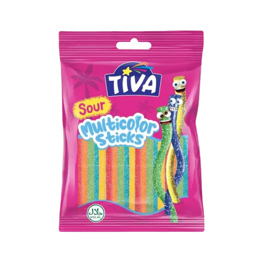 Tiva Sour Multicolor Sticks Jelly 80g
