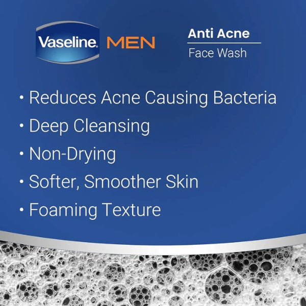 Vaseline Men Anti Acne Face Wash 100G