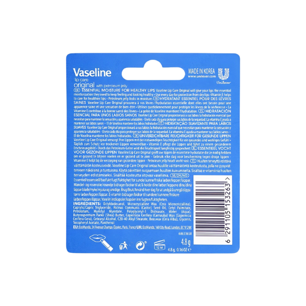 Vaseline Original Vitamin E Lip Care 4.8g