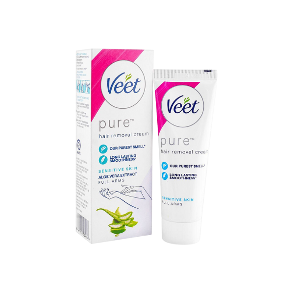 Veet Pure Hair Removal Cream Aloe Vera Extract For Sensitive Skin 25g