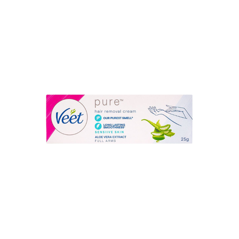 Veet Pure Hair Removal Cream Aloe Vera Extract For Sensitive Skin 25g