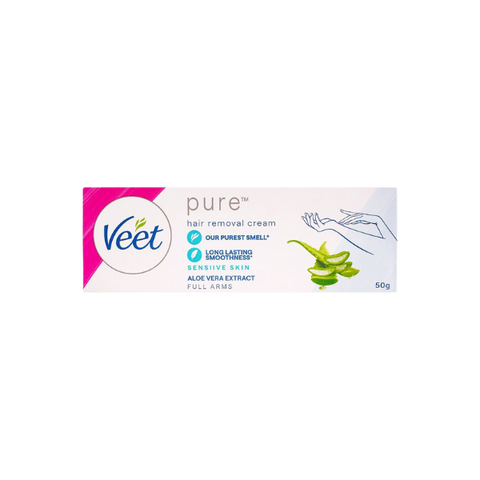 Veet Pure Hair Removal Cream Aloe Vera Extract For Sensitive Skin 50g