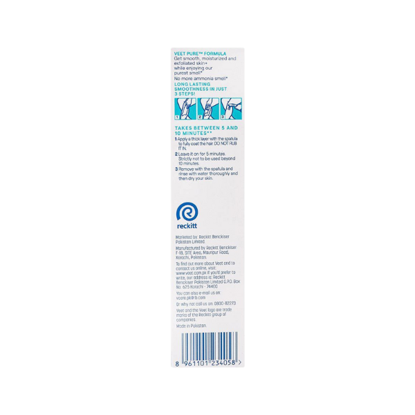 Veet Pure Hair Removal Cream Aloe Vera Extract For Sensitive Skin 50g