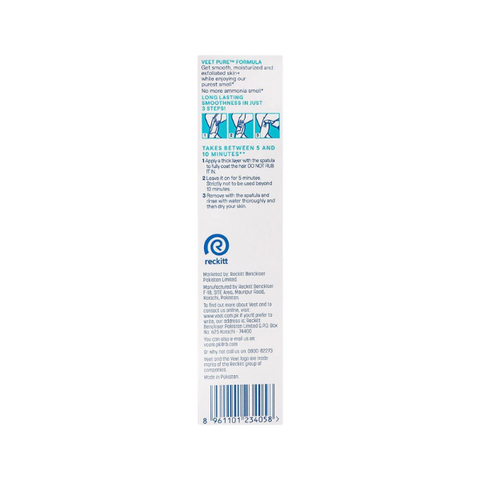 Veet Pure Hair Removal Cream Aloe Vera Extract For Sensitive Skin 50g