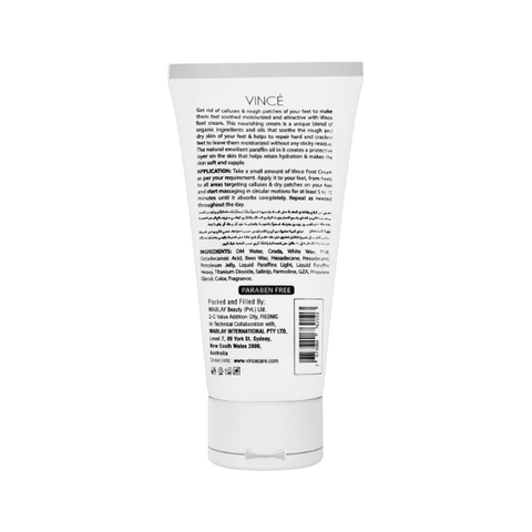 Vince Foot Cream Prevent Calluses For All Skin Types 50ml