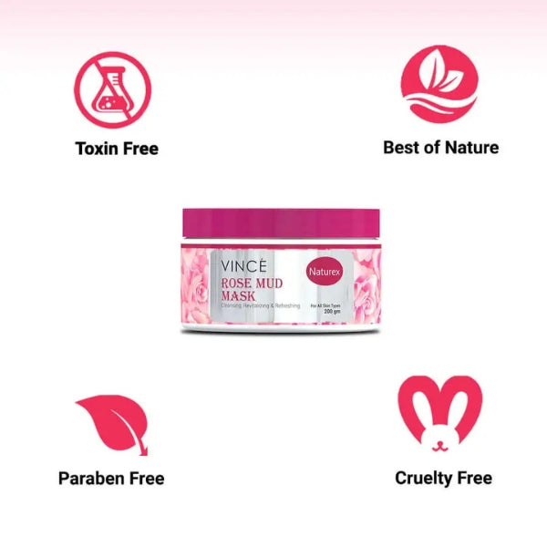 Vince Naturex Rose Mud Mask 200g