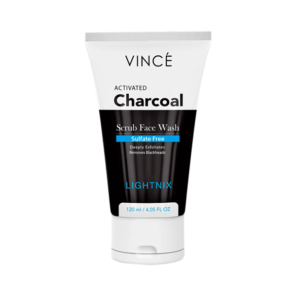 Vince Scrub Face Wash Activated Charcoal 120ml