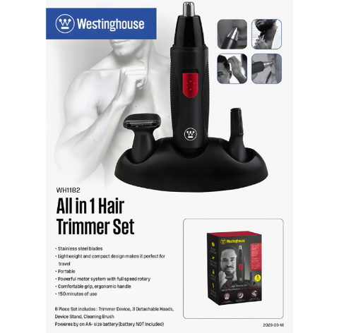 WESTINGHOUSE 3IN1 HAIR TRIMMER SET WH1182