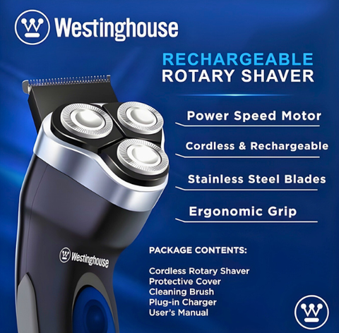 WESTINGHOUSE RECHARGEABLE ROTARY SHAVER WH1147