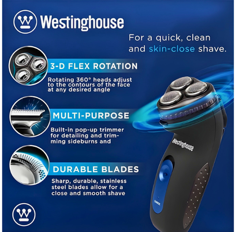 WESTINGHOUSE RECHARGEABLE ROTARY SHAVER WH1147