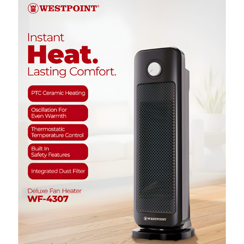 WESTPOINT DELUXE FAN HEATER WF-4307