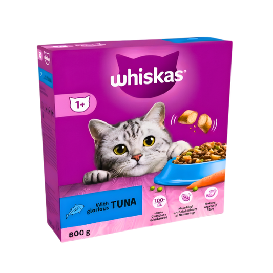 WHISKAS TUNA WITH GLORIOUS 1+ CAT FOOD 800GM