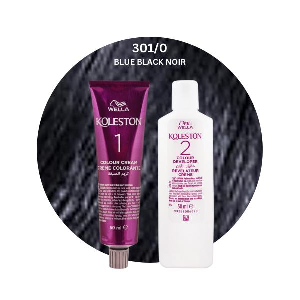 Wella Koleston Intense Hair Color Tube 301/0 Blue Black Noir