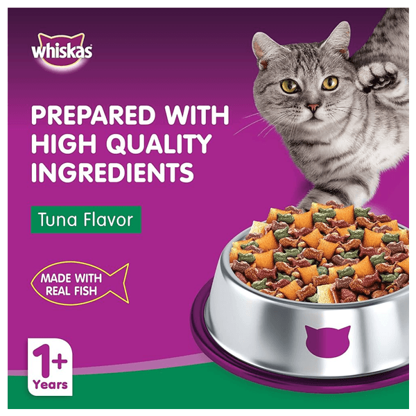 Whiskas Cat Food Tuna Flavour 1+ Year 480g Pouch