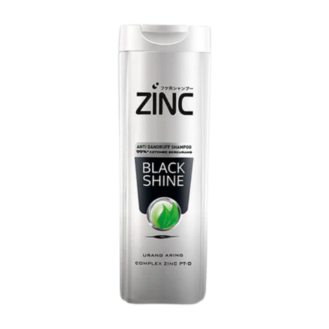 Zinc Anti Dandruff Shampoo Black Shine Urang Aring 340ml