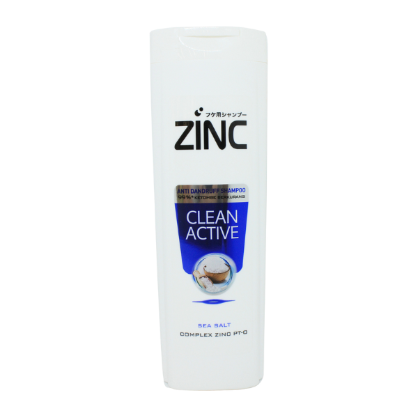 Zinc Anti Dandruff Shampoo Clean Active Sea Salt 340ml