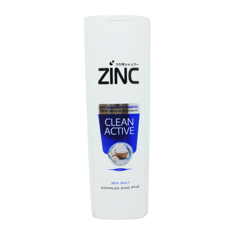 Zinc Anti Dandruff Shampoo Clean Active Sea Salt 340ml