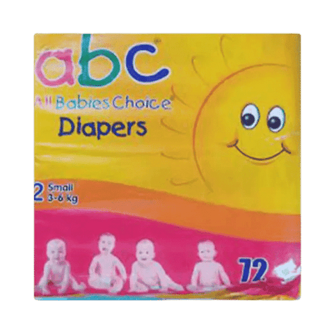 ABC DIAPERS 2 SMALL 3-6KG 72PCS - Nazar Jan's Supermarket