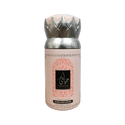 AL ZAAFARAN HAYAATI BODY SPRAY 250ML - Nazar Jan's Supermarket