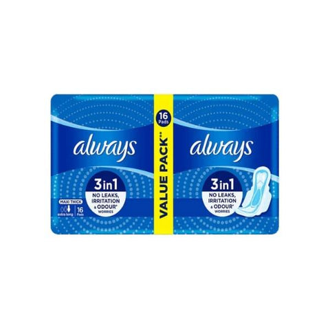 ALWAYS MAXI THICK 3 IN1 16 PADS - Nazar Jan's Supermarket