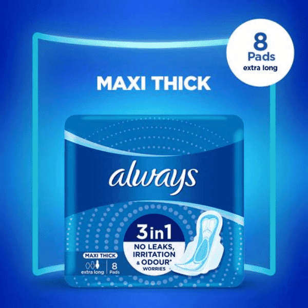 ALWAYS MAXI THICK EXTRA LONG 8 PADS - Nazar Jan's Supermarket