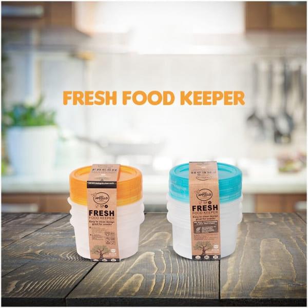 APPOLLO FRESH FOOD KEEPER 3PCS SET SMALL 250MLX3=750ML - Nazar Jan's Supermarket