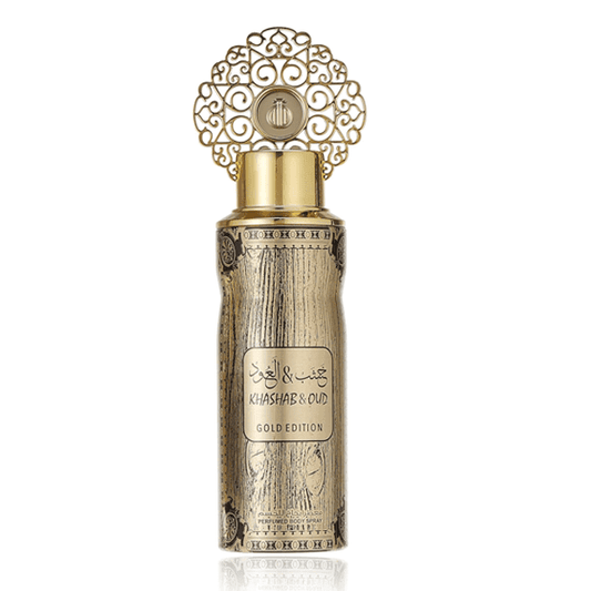 ARABIYAT KHASHAB & OUG GOLD PERFUME SPRAY 200ML - Nazar Jan's Supermarket