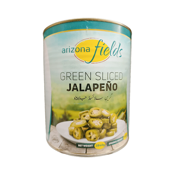 ARIZONA FIELDS GREEN SLICED JALAPENO 2.8KG - Nazar Jan's Supermarket