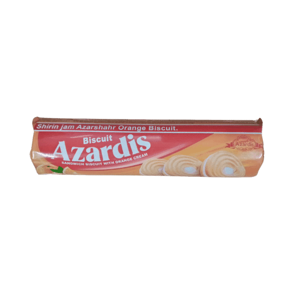 AZARDIS SANDWICH BISCUIT WITH ORANGE CREAM 120G - Nazar Jan's Supermarket