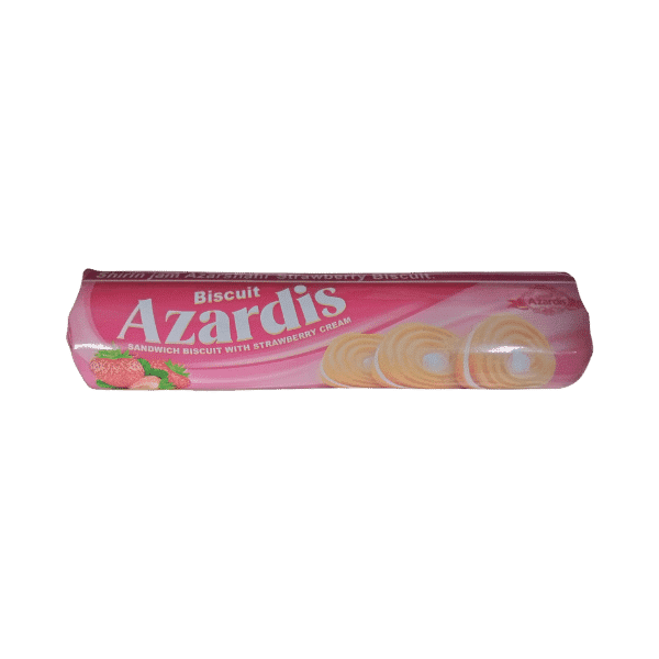 AZARDIS SANDWICH BISCUIT WITH STRAWBERRY CREAM 120G - Nazar Jan's Supermarket