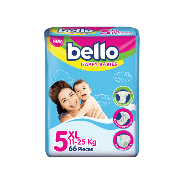 BELLO BABY DIAPER 5 XL 66PCS - Nazar Jan's Supermarket