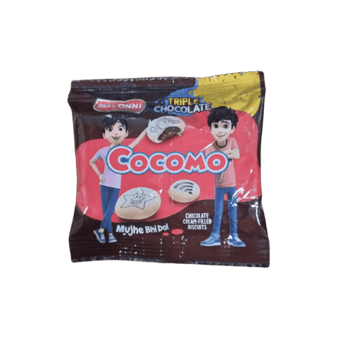 BISCONNI COCOMO TRIPLE CHOCOLATE CREAM FILLED BISCUITS 11.0G - Nazar Jan's Supermarket