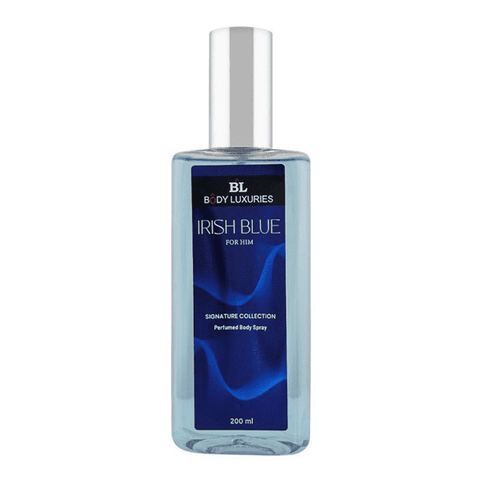 BODY LUXURIES IRISH BLUE PERFUMED BODY SPRAY 200ML - Nazar Jan's Supermarket