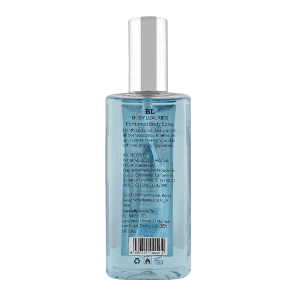 BODY LUXURIES IRISH BLUE PERFUMED BODY SPRAY 200ML - Nazar Jan's Supermarket