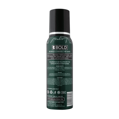 BOLD PAKISTAN EDITION BODY SPRAY 120ML - Nazar Jan's Supermarket