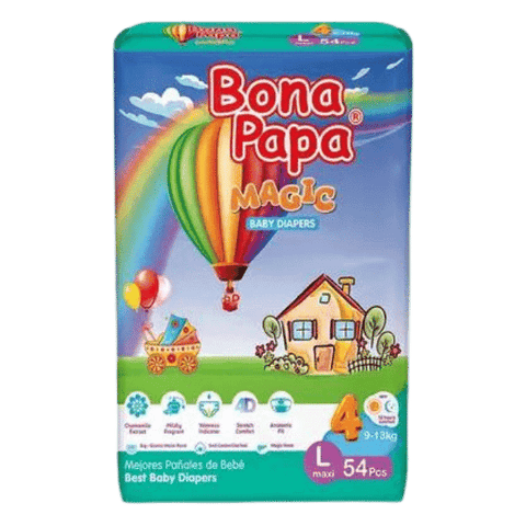 BONA PAPA MAGIC BABY DIAPERS MAXI L-4 9-13KG 54PCS - Nazar Jan's Supermarket