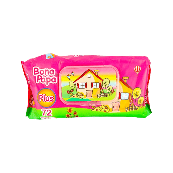 BONA PAPA PLUS WET BABY WIPES 72PCS - Nazar Jan's Supermarket