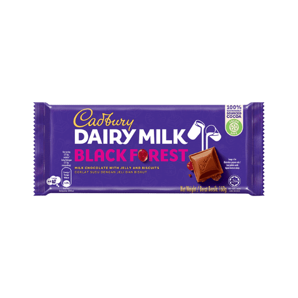 CADBURY DAIRY MILK CHOCOLATE BLACK FOREST 160GM - Nazar Jan's Supermarket