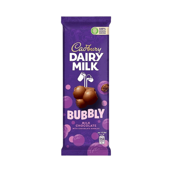 CADBURY DAIRY MILK CHOCOLATE BUBBLY 87G - Nazar Jan's Supermarket