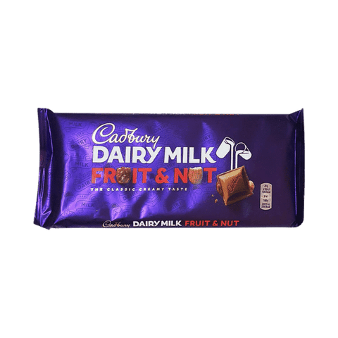 CADBURY DAIRY MILK FRUIT & NUT 110GM - Nazar Jan's Supermarket