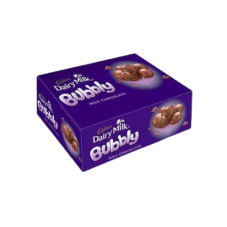 Cadbury Dairy Milk Bubbly – 9g, Pack of 24 (1x24)