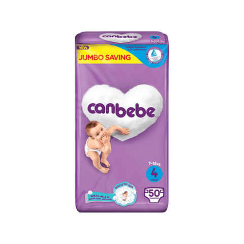 CANBEBE DIAPERS JUMBO PACK MAXI 4 - 50 DIAPERS - Nazar Jan's Supermarket