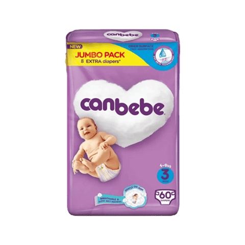 CANBEBE DIAPERS JUMBO PACK MIDI 3 - 60 DIAPERS - Nazar Jan's Supermarket