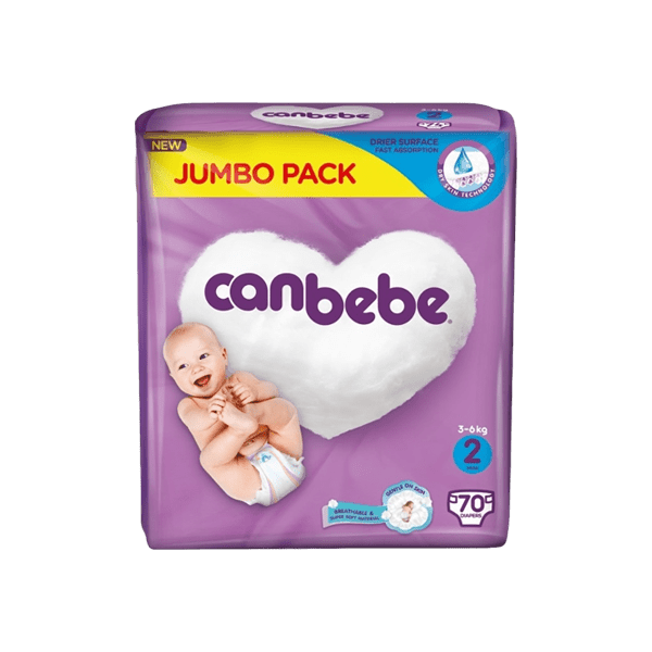CANBEBE DIAPERS JUMBO PACK MINI 2 - 70 DIAPERS - Nazar Jan's Supermarket