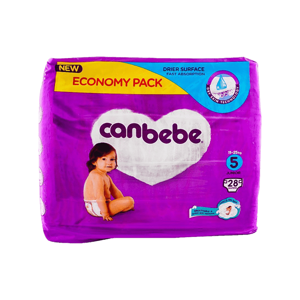 CANBEBE DIAPERS JUNIOR 5 - 28 DIAPERS - Nazar Jan's Supermarket