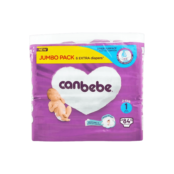 CANBEBE DIAPERS NEW BORN 1 - 84 DIAPERS - Nazar Jan's Supermarket