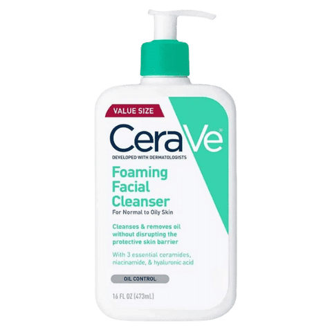 CERAVE FOAMING FACIAL CLEANSER FOR NORMAL TO OILY SKIN 473ML - Nazar Jan's Supermarket