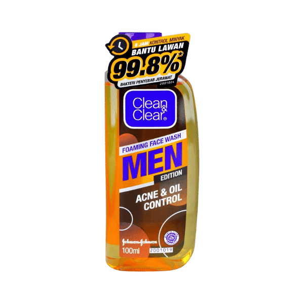 CLEAN & CLEAR MEN ACNE & OIL CONTROL FOAMING FACE WASH 100ML - Nazar Jan's Supermarket