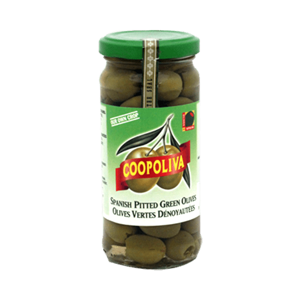 COOPOLIVA PITTED GREEN OLIVES 114G - Nazar Jan's Supermarket