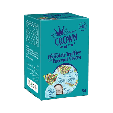 CROWN PREMIUM CHOCOLATE COCONUT TOFFEE 250GM 36PCS - Nazar Jan's Supermarket